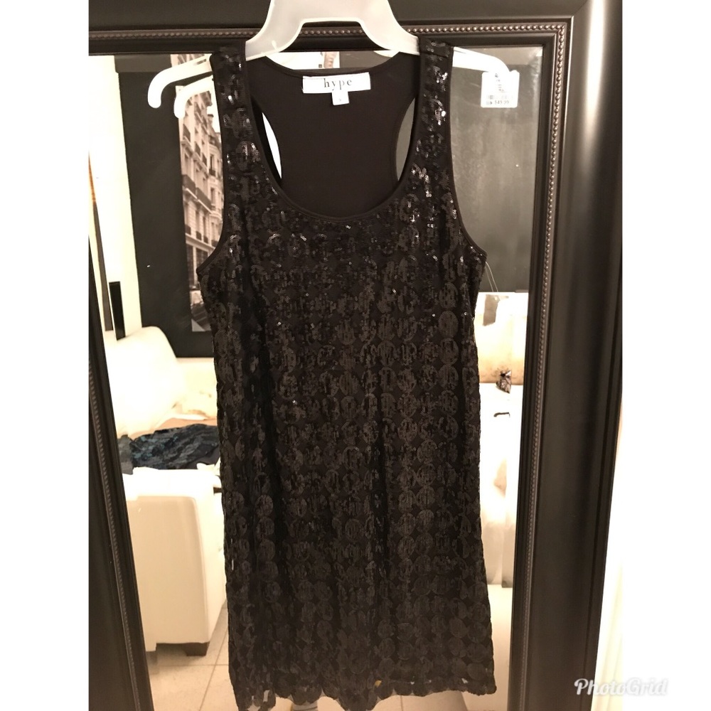 Black sequence dress